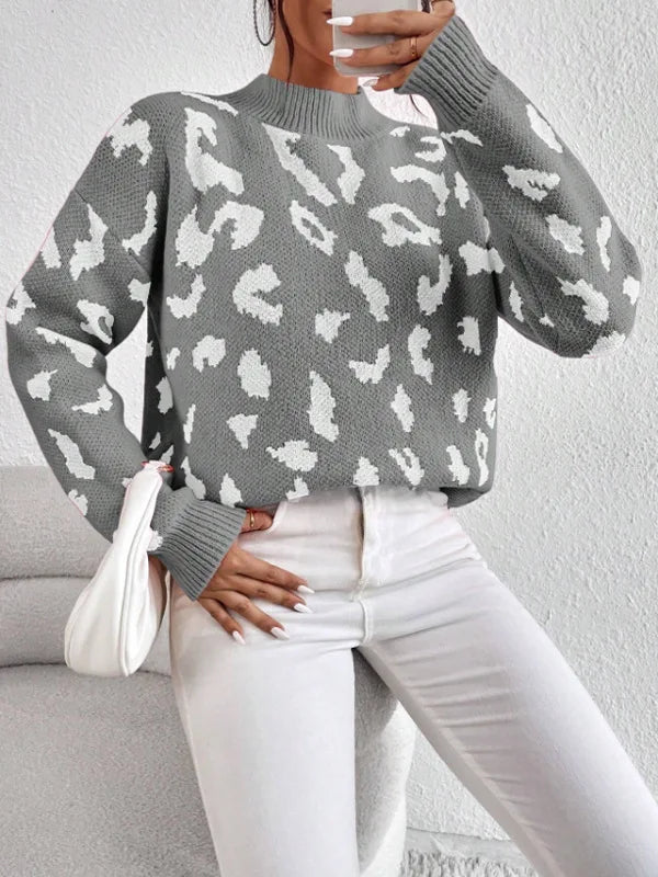 LIVIO PULLOVER – STATEMENT KNIT MIT ANIMAL-PRINT