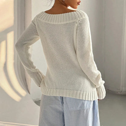 MARIBEL STRICKPULLOVER – OFF-SHOULDER & ELEGANT