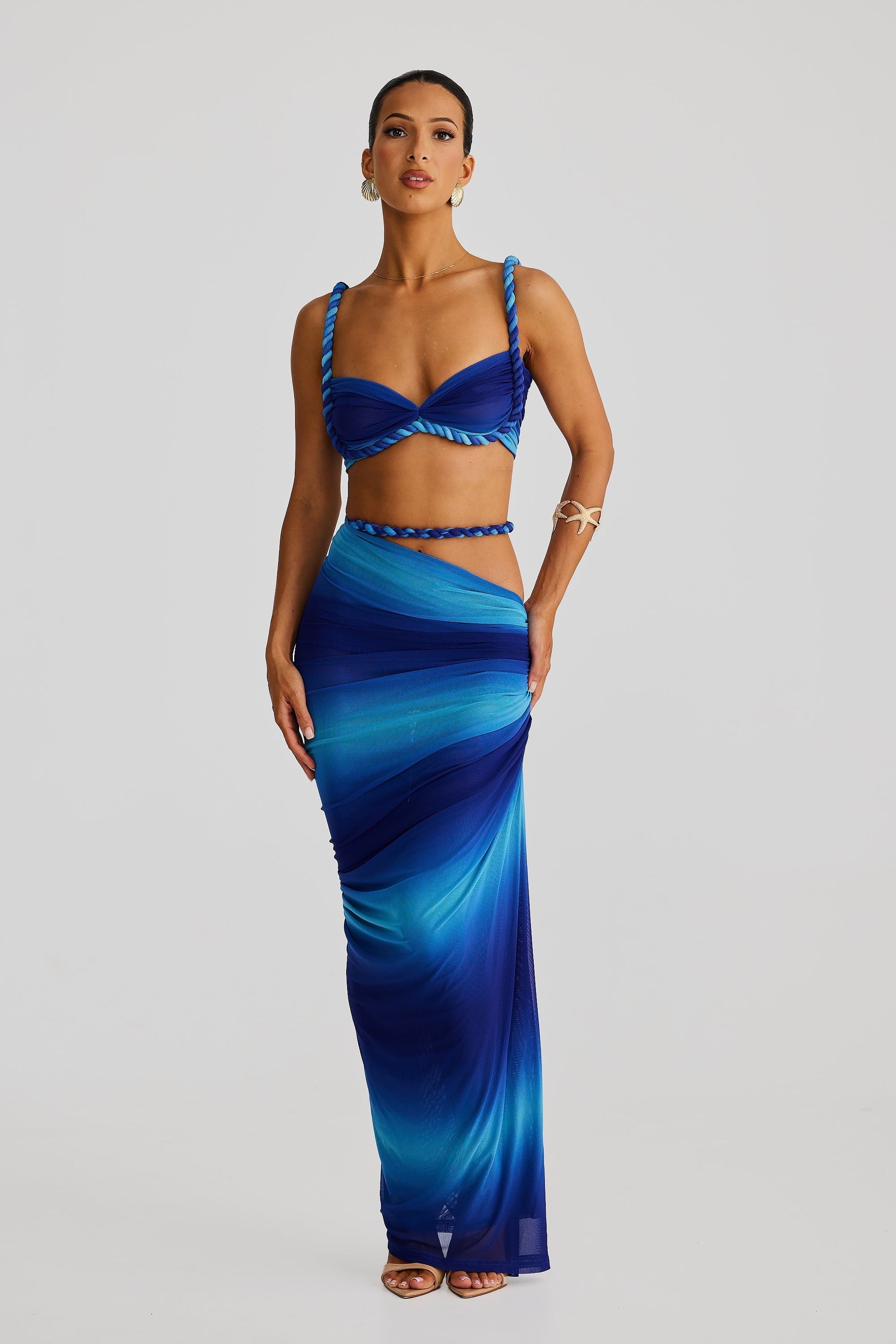 Variant image for Damen Sommerkleid Elfenbein Größe M Stretch-Polyester Zweiteiliges Kleid-Set-10