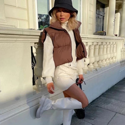 LIVIA STEPPWESTE MIT HOHEM KRAGEN