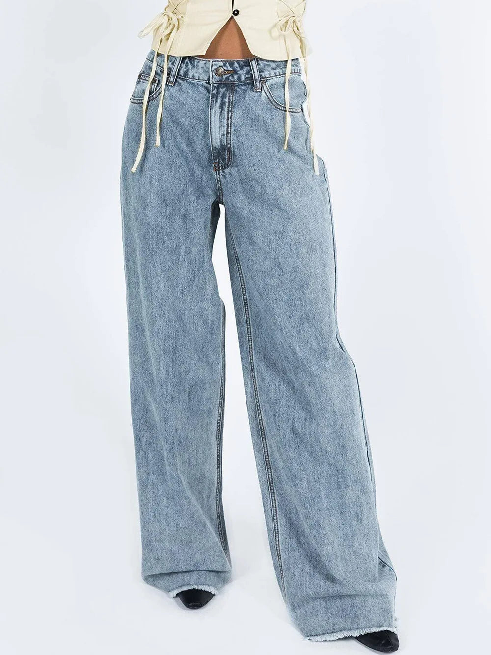 TULUM WIDE LEG JEANS AUS DENIM MIT HIGH WAIST UND GERADER PASSFORM