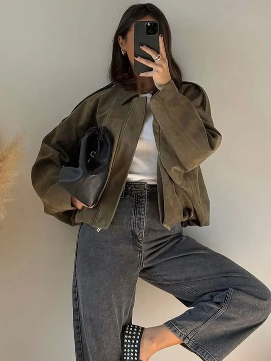 MIREYA CARGOJACKE – WILDLEDERLOOK & VINTAGE-CHARME