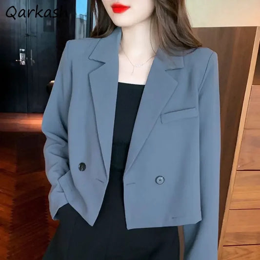 MINA BLAZER – ELEGANTER CROP DAMENBLAZER IM KOREANISCHEN STIL