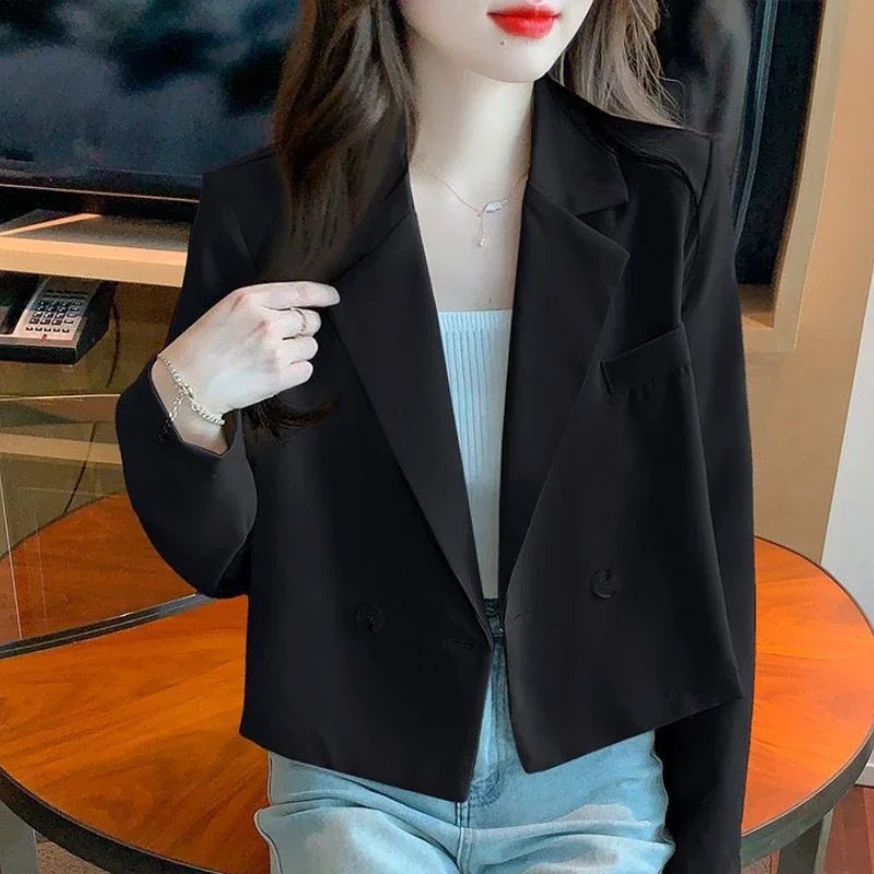 MINA BLAZER – ELEGANTER CROP DAMENBLAZER IM KOREANISCHEN STIL