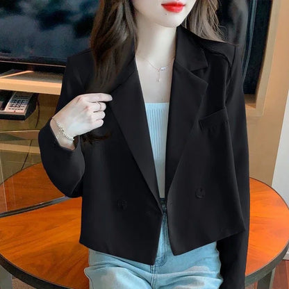 MINA BLAZER – ELEGANTER CROP DAMENBLAZER IM KOREANISCHEN STIL