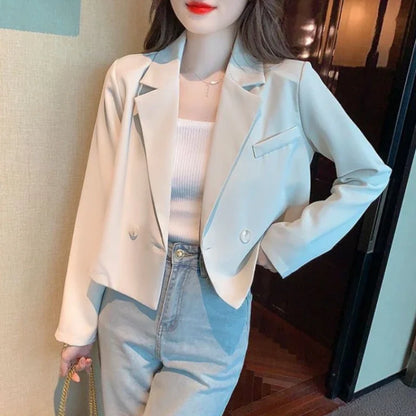 MINA BLAZER – ELEGANTER CROP DAMENBLAZER IM KOREANISCHEN STIL