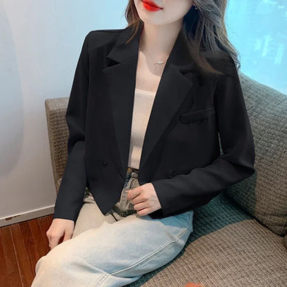 MINA BLAZER – ELEGANTER CROP DAMENBLAZER IM KOREANISCHEN STIL