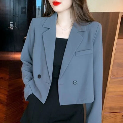 MINA BLAZER – ELEGANTER CROP DAMENBLAZER IM KOREANISCHEN STIL