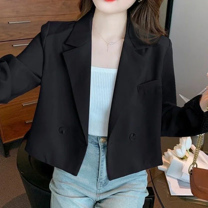 MINA BLAZER – ELEGANTER CROP DAMENBLAZER IM KOREANISCHEN STIL