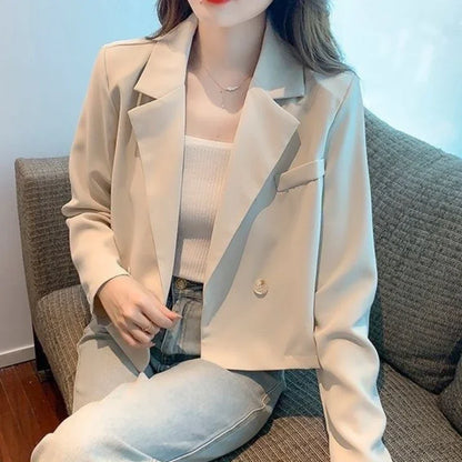 MINA BLAZER – ELEGANTER CROP DAMENBLAZER IM KOREANISCHEN STIL