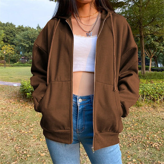LENA DAMEN HOODIE MIT REISSVERSCHLUSS MODISCHER KAPUZENPULLOVER FÜR FRAUEN WEICHER SAMT IDEAL FÜR ALLTAG UND FREIZEIT