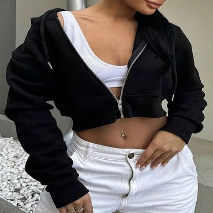 NOA CROPPED ZIP HOODIE DAMEN – KUSCHELIG & TRENDY MIT REISSVERSCHLUSS