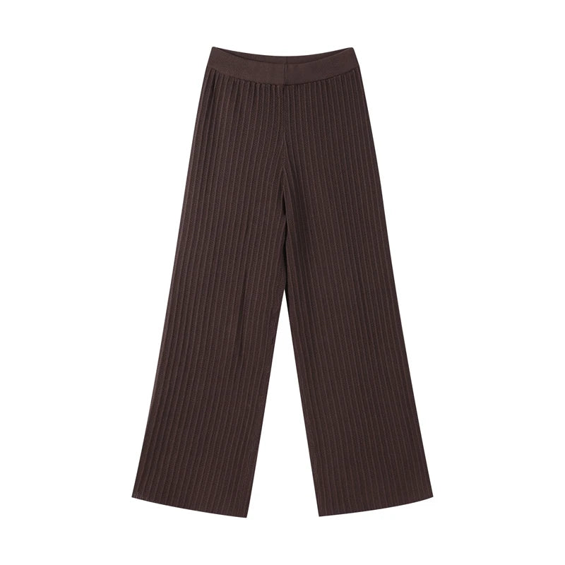 LENA STRICKCARDIGAN UND HOSE ZWEITEILER MIT UMSCHLAGKRAGEN HALBLÄNGLIGE ÄRMEL KOMFORTABEL UND VIELSEITIG
