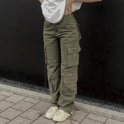 DAKOTA CARGOHOSE MIT HOHEM BUND UND STRAIGHT FIT FÜR DAMEN