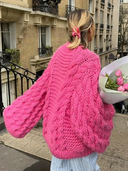 MIRELLA PULLOVER – OVERSIZE MIT ZOPFMUSTER