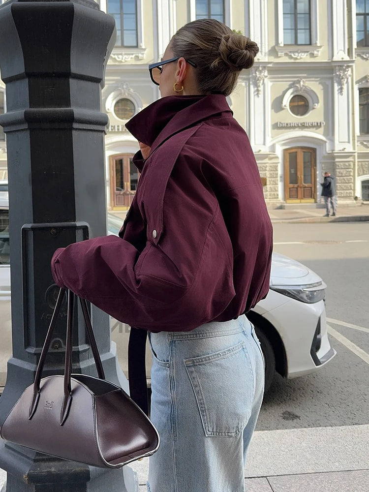 MARVINA BOMBERJACKE MIT KRAGEN
