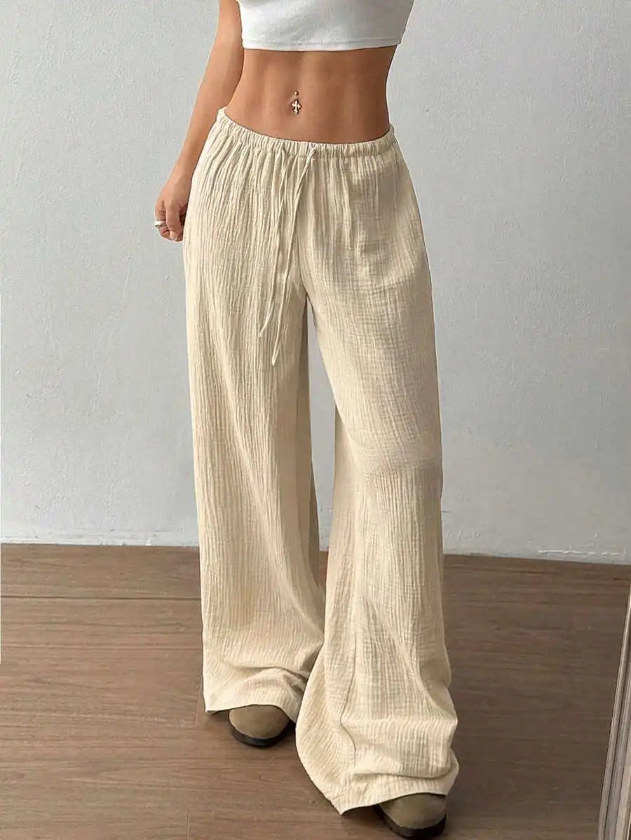 ZAYLEE JOGGINGHOSE – WEITE HIGH-WAIST HOSE MIT GUMMIBUND