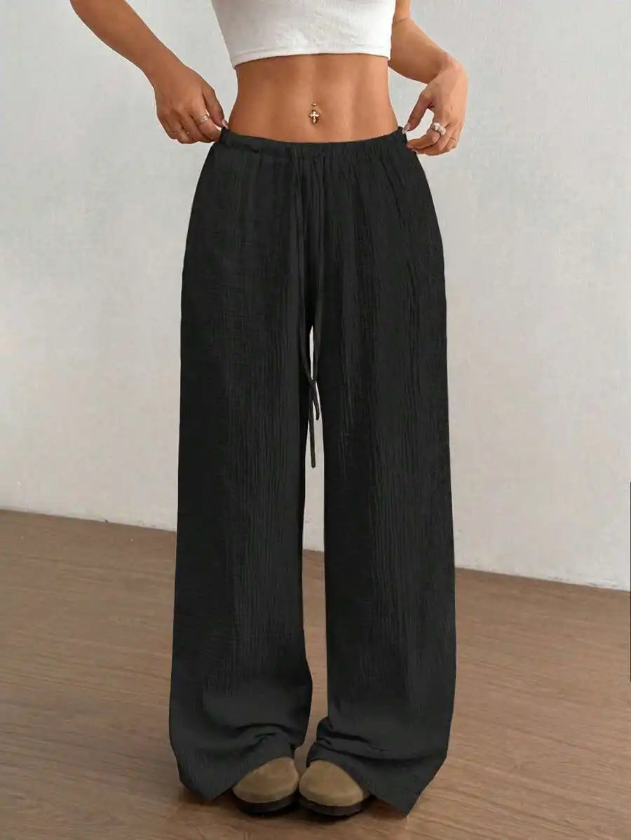 ZAYLEE JOGGINGHOSE – WEITE HIGH-WAIST HOSE MIT GUMMIBUND