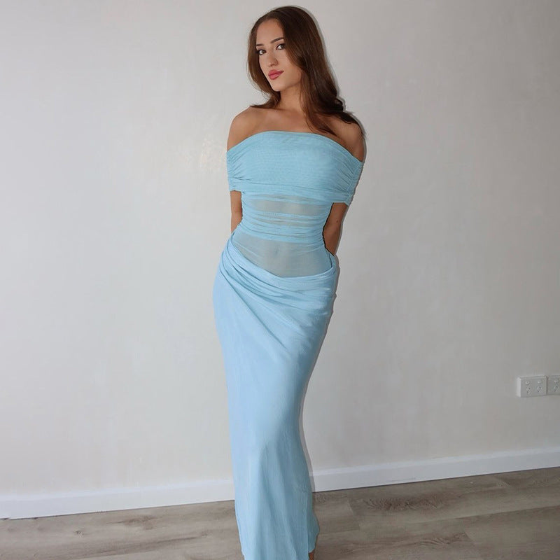 Variant image for Damen Spitzenkleid Schwarz Größe M Asymmetrisch Festlich Hochzeitsgast Kleid-10
