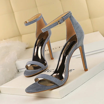 Variant image for Damen High Heels Schwarz Größe 38 Samt Ultrahohe Absatzschuhe-7