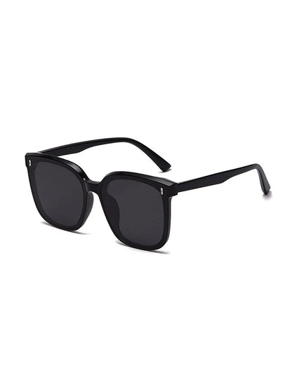 CASSIA SONNENBRILLE – DAMEN-SONNENBRILLE IN SCHWARZ MIT GROßEM RECHTECK-DESIGN, UV400-SCHUTZ, AUS KUNSTSTOFF