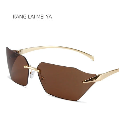 Variant image for Unisex Sonnenbrille Rahmenlos Schwarz Metall UV-Schutz-1