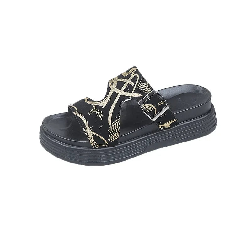 LIVIA – Flip-Flops mit Plateau und Leopardenmuster