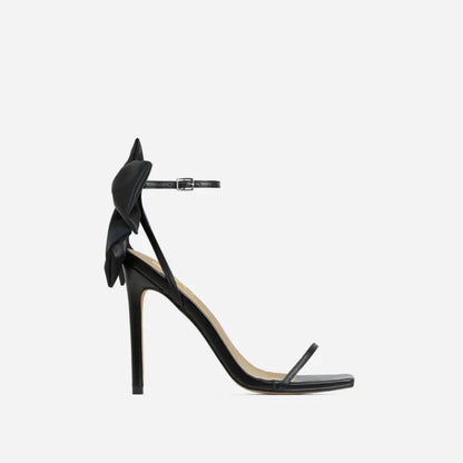 Variant image for Damen Sandalen Schwarz Größe 37 PU Flach Quadratischer Zeh Sommerschuhe-1