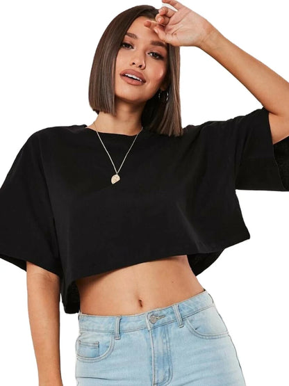 NOVA | OVERSIZED CROP T-SHIRT AUS BAUMWOLLE