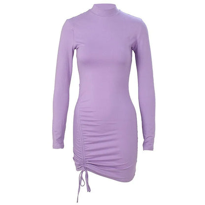 LEYLA |  MINIKLEID MIT SCHLEIFE & RIFFUNG