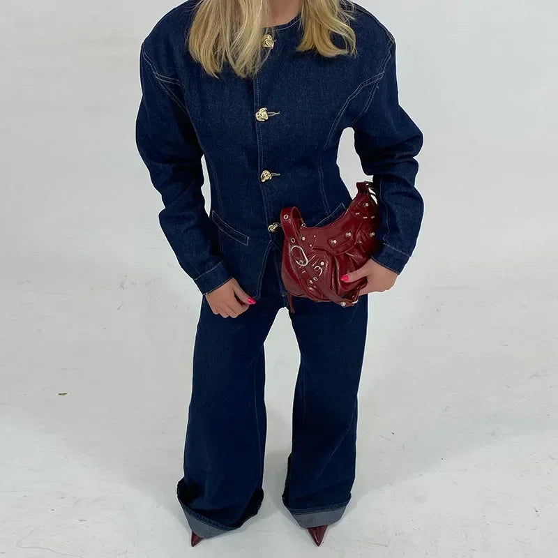 Levana – Elegantes Damen-Denim-Set 1