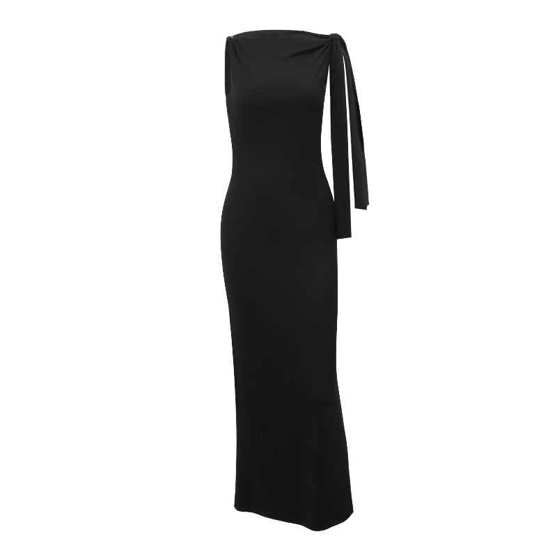 GLAMURA | ÄRMELOSES MAXI MIT SCHLEIER