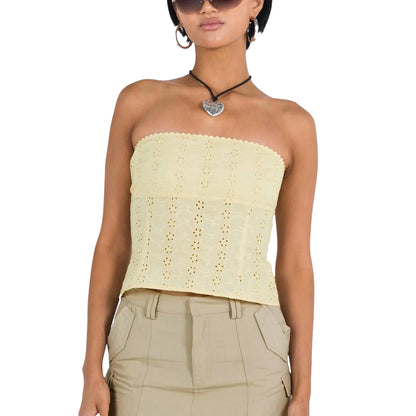 Variant image for Damen Bandeau Crop Top Schwarz Größe M Polyester-4