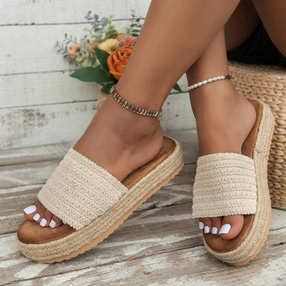 CAMILA - KOMFORT SANDALE MIT EVA SOHLE IN BEIGE