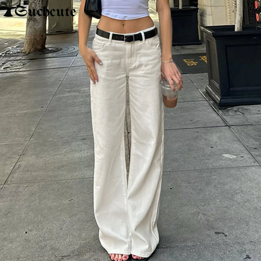 VALERIE WEITE HOSE IN CREME MIT BÜGELFALTE UND TAILLENBUND