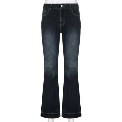 OSAKA SCHLAGJEANS MIT FIGURBETONTEM SCHNITT UND USED-WASH