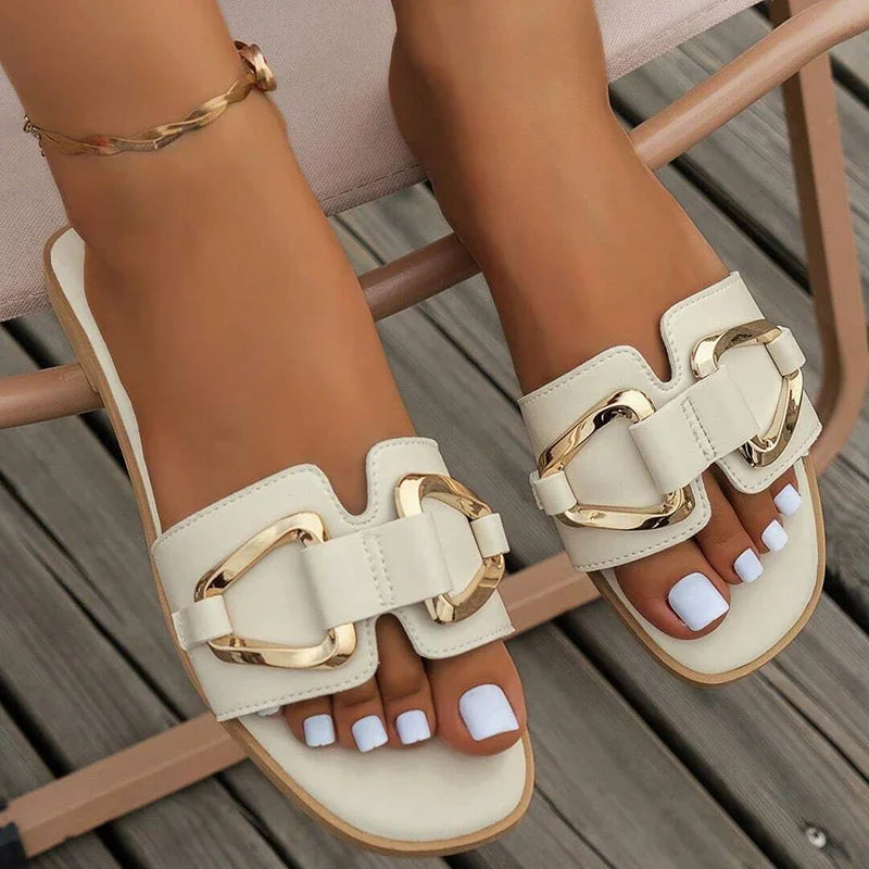 DAMEN-SLIDES MIT SCHNALLE | MEHRERE FARBEN