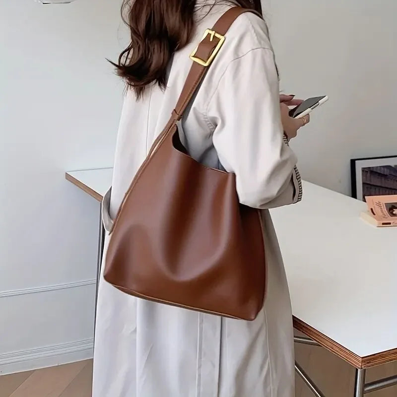 ELEGANTE WIDE-STRAP SCHULTERTASCHE
