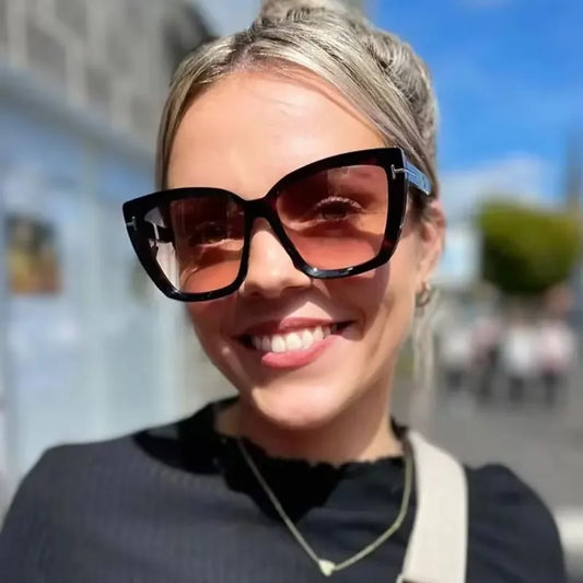 Brand Designer Cat Eye Sunglasses W omen Vintage 2024 High Quality Sun Glasses Fashion Big Frame Cool Sexy Female Oculos-5