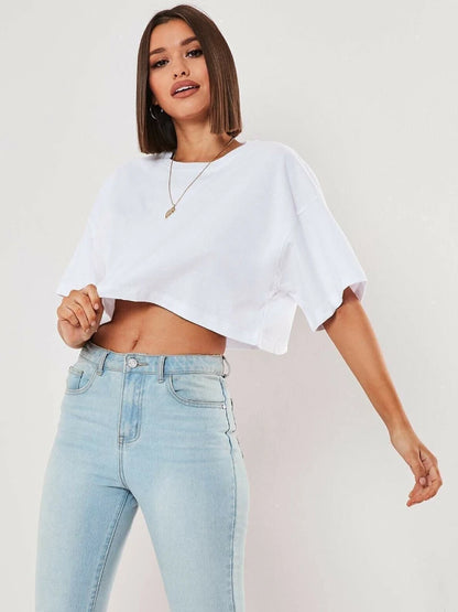 NOVA | OVERSIZED CROP T-SHIRT AUS BAUMWOLLE