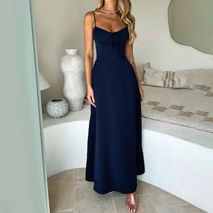 SOLÈA | SOMMERLICHES MAXIKLEID MIT SCHNÜRUNGSDETAIL