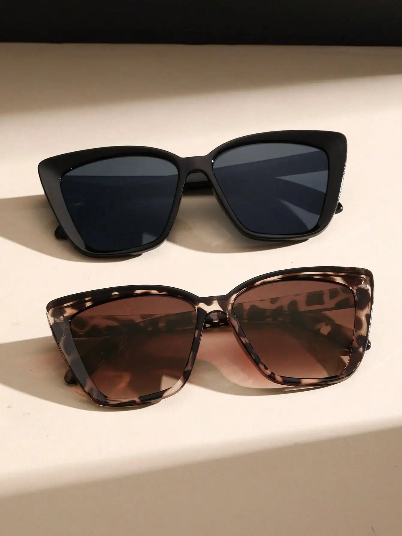 Variant image for 1/2PCS Fashion Y2K Cat Eye Plastic Frame Women Sunglasses For Men Daily Life Shades Eyewear Accessories.-2