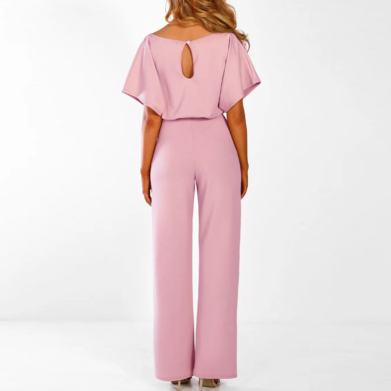CARA – LOCKERER JUMPSUIT MIT GÜRTEL UND RÜCKENAUSSCHNITT