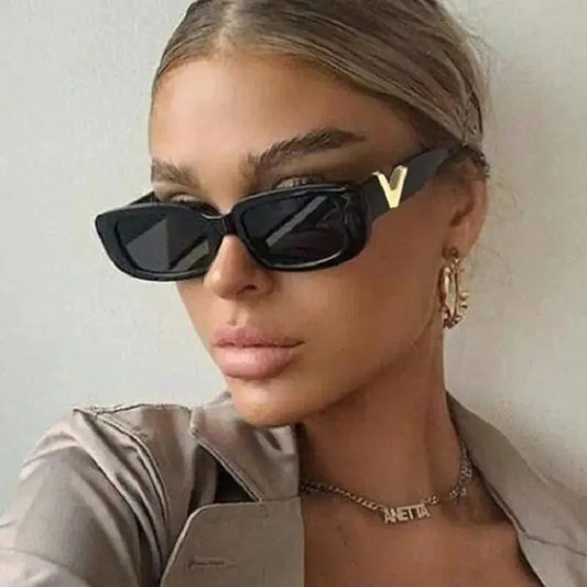Retro Rectangular Sunglasses 2023 New WOMEN'S Brand Designer Retro Small Frame Sunglasses Oculos De Sol-2