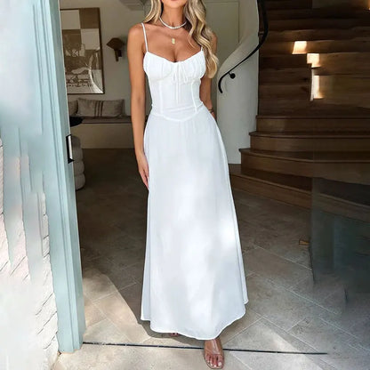 SOLÈA | SOMMERLICHES MAXIKLEID MIT SCHNÜRUNGSDETAIL