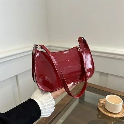 ELEGANTE GLOSSY SCHULTERTASCHE