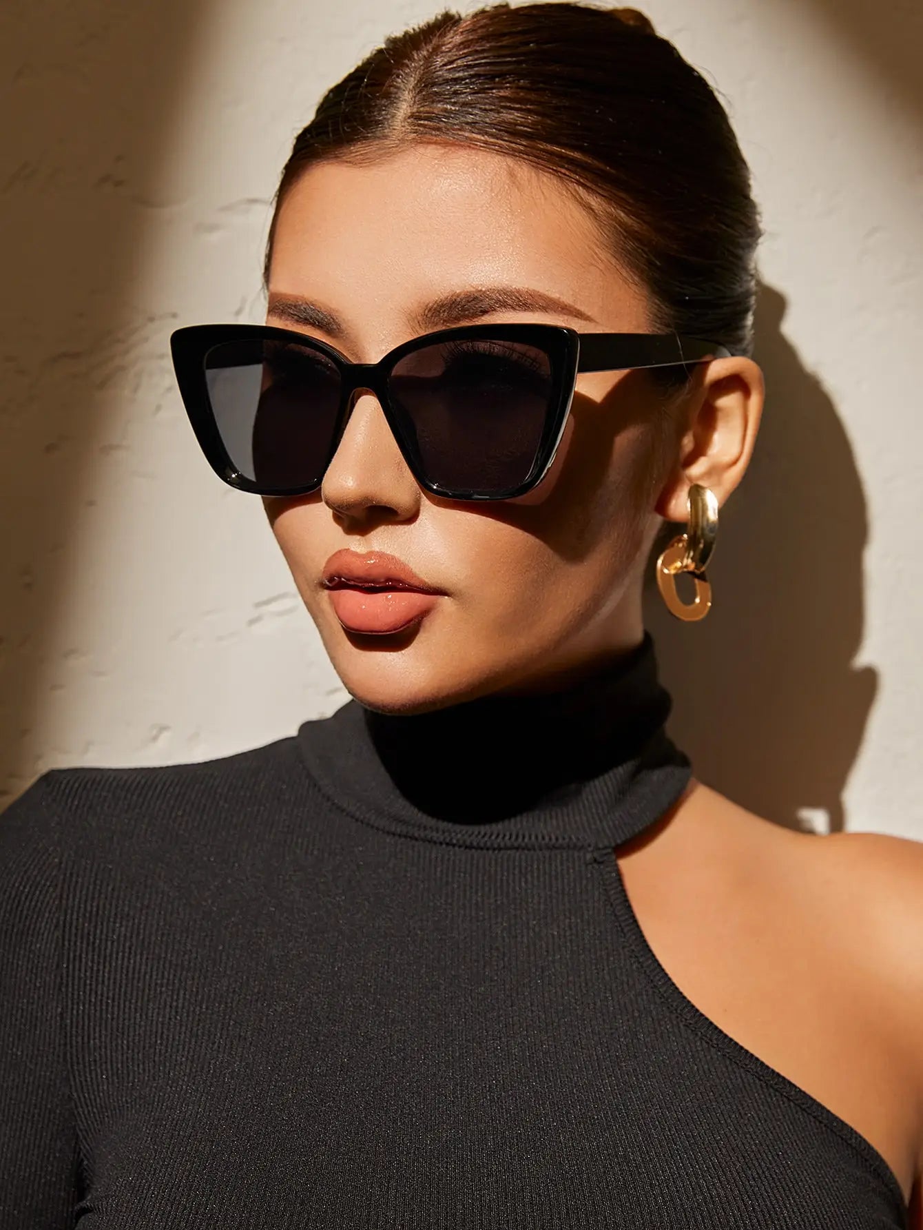 1/2PCS Fashion Y2K Cat Eye Plastic Frame Women Sunglasses For Men Daily Life Shades Eyewear Accessories.-2