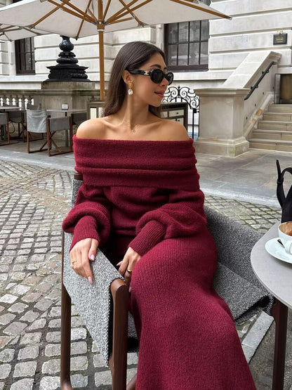 Dexi – Schulterfreies Midi-Kleid 2