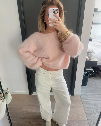 ELENORA PULLOVER – OFF-SHOULDER DESIGN WEISS