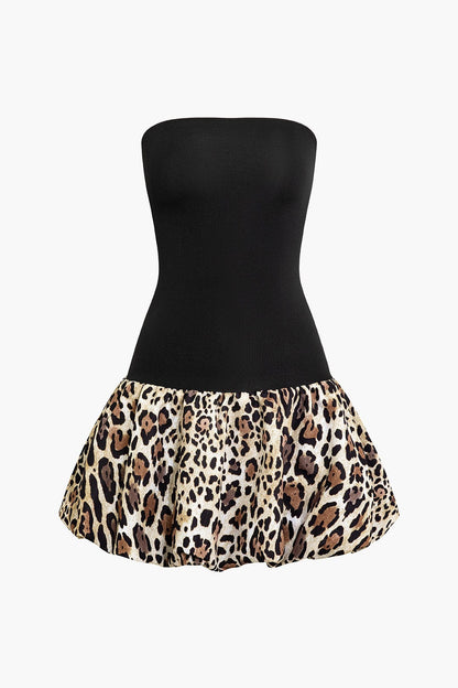 NALANI MINIKLEID – WILDES & VERFÜHRERISCHES FIGURBETONTES TRÄGERLOSES KLEID IM LEOPARDENMUSTER